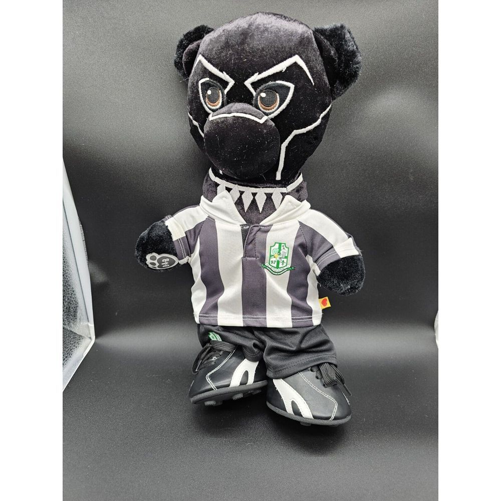 Build A Bear Black‎ Panther Dressed As Soccer Player Wakanda Forever! ~ Retired
